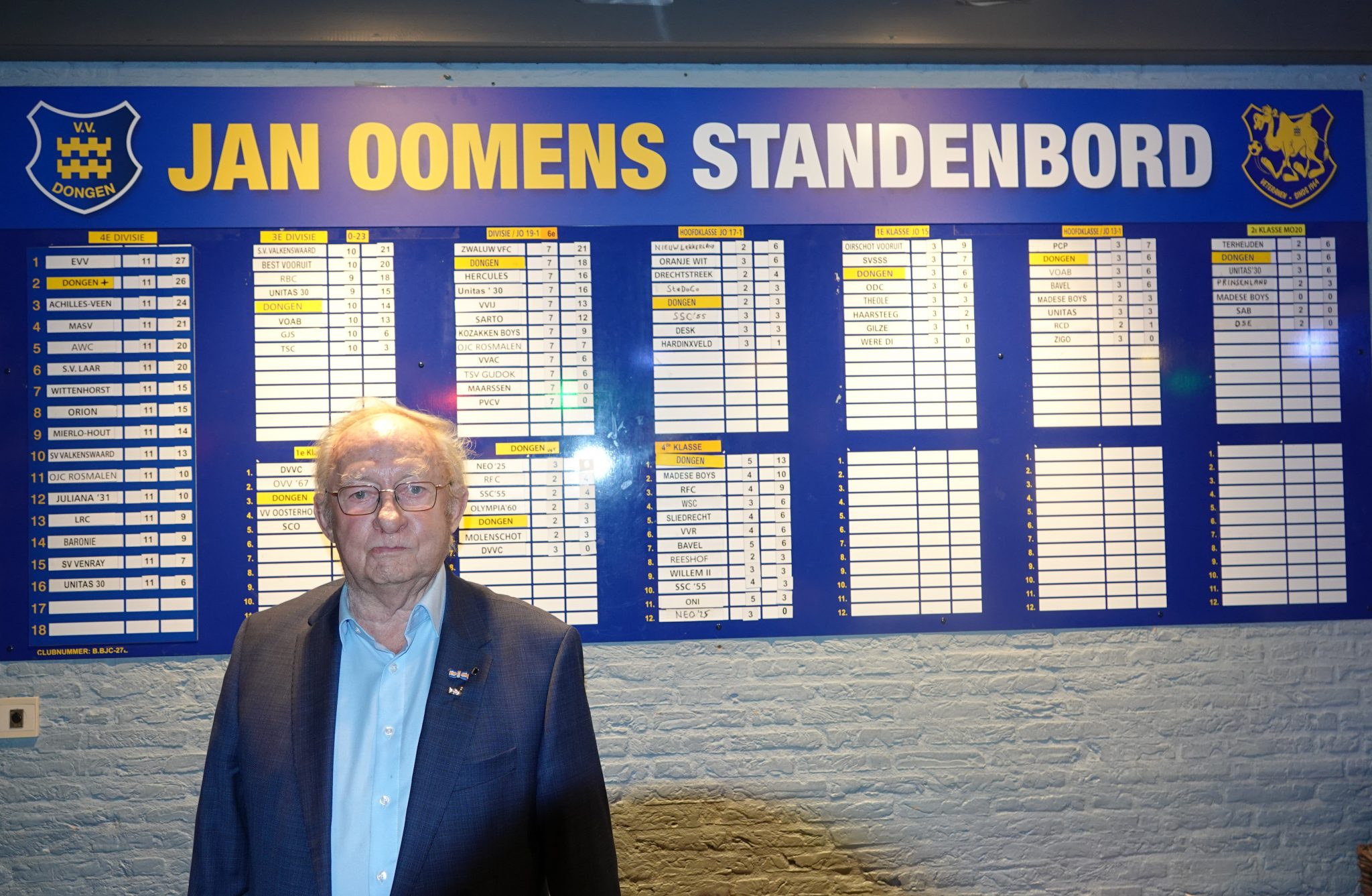Jan Oomens, 50 jaar penningmeester van &quote;De Kamelen&quote;.