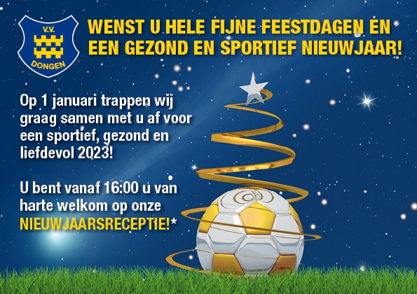 Nieuwjaarsreceptie 1 januari 16.00 uur